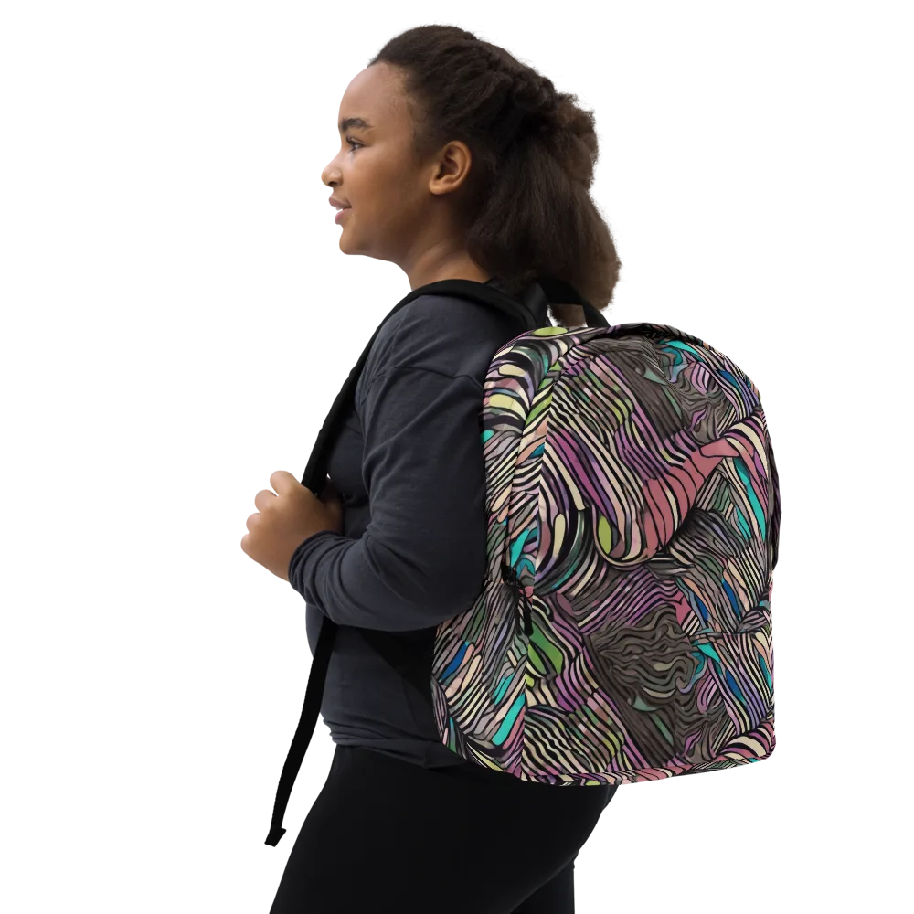 Striated Reverie on Minimalist Backpack — Right Front