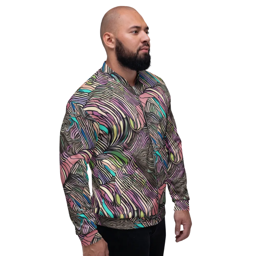 Striated Reverie on Bomber Jacket — Right