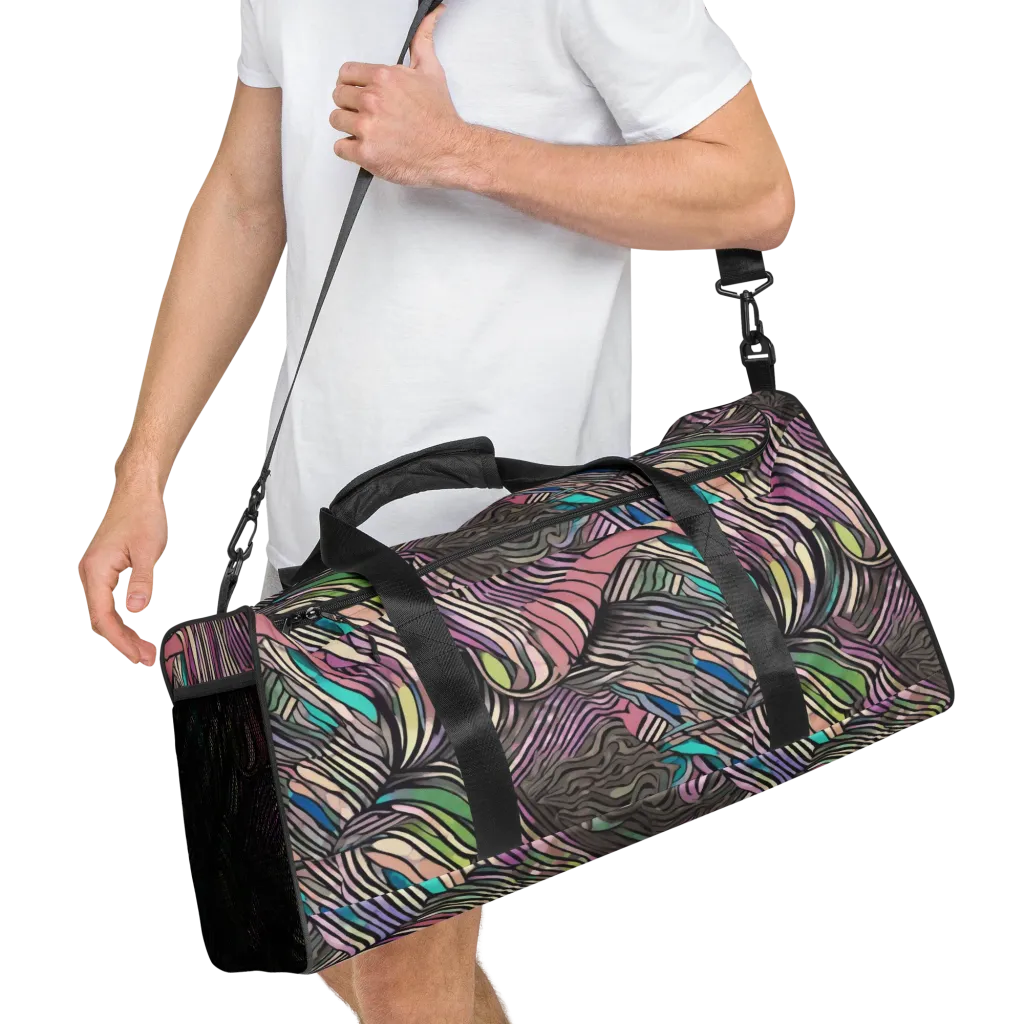 Striated Reverie on Duffle Bag — Right Front