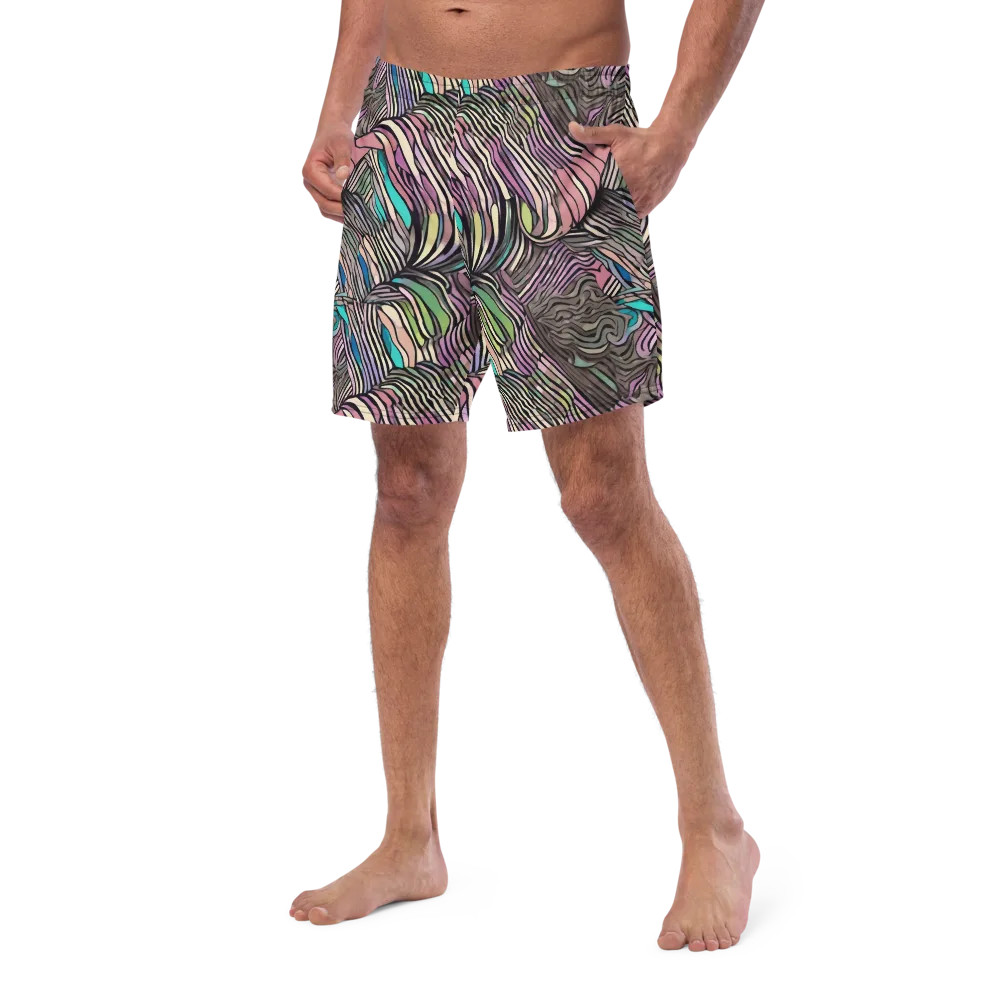 Striated Reverie on Swim Trunks — Left Front