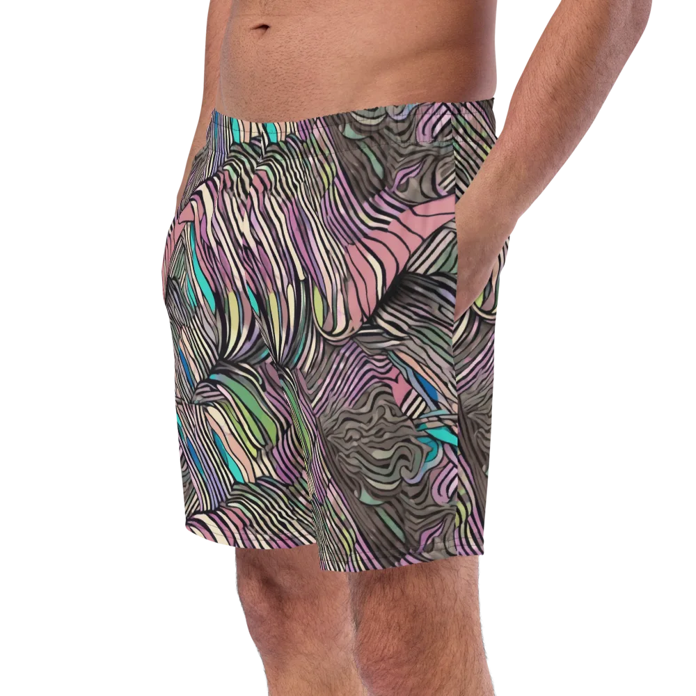 Striated Reverie on Swim Trunks — Left Front