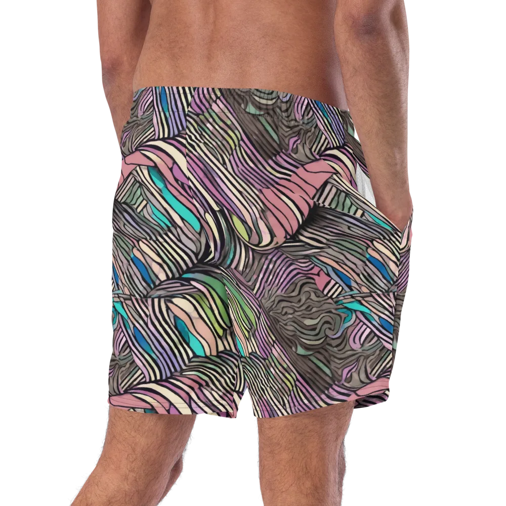 Striated Reverie on Swim Trunks — Right Back