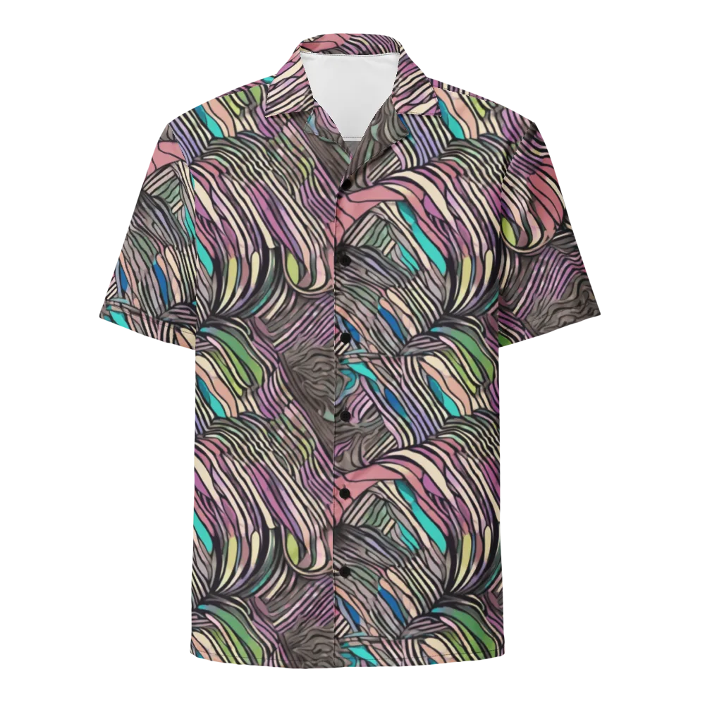 Striated Reverie on Button Shirt — Front