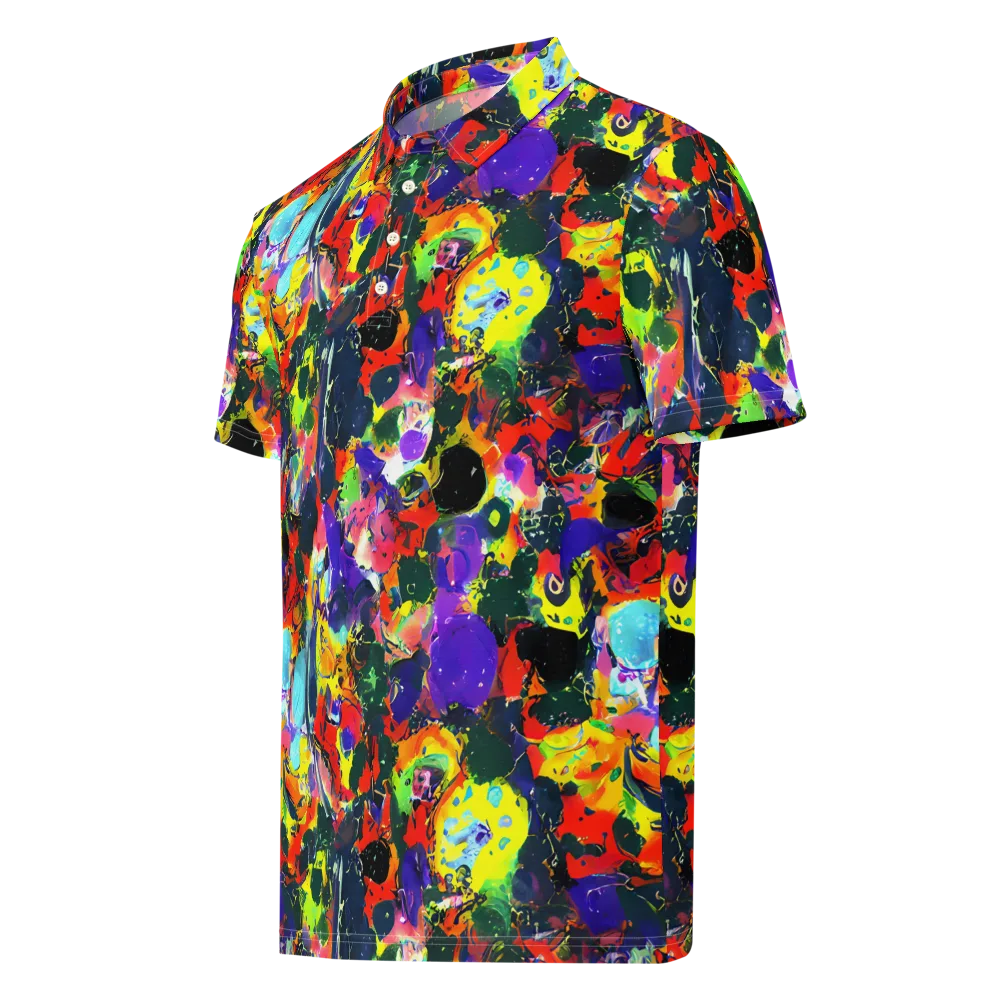 Electric Impasto on Men's Slim Fit Polo Shirt — Left Front