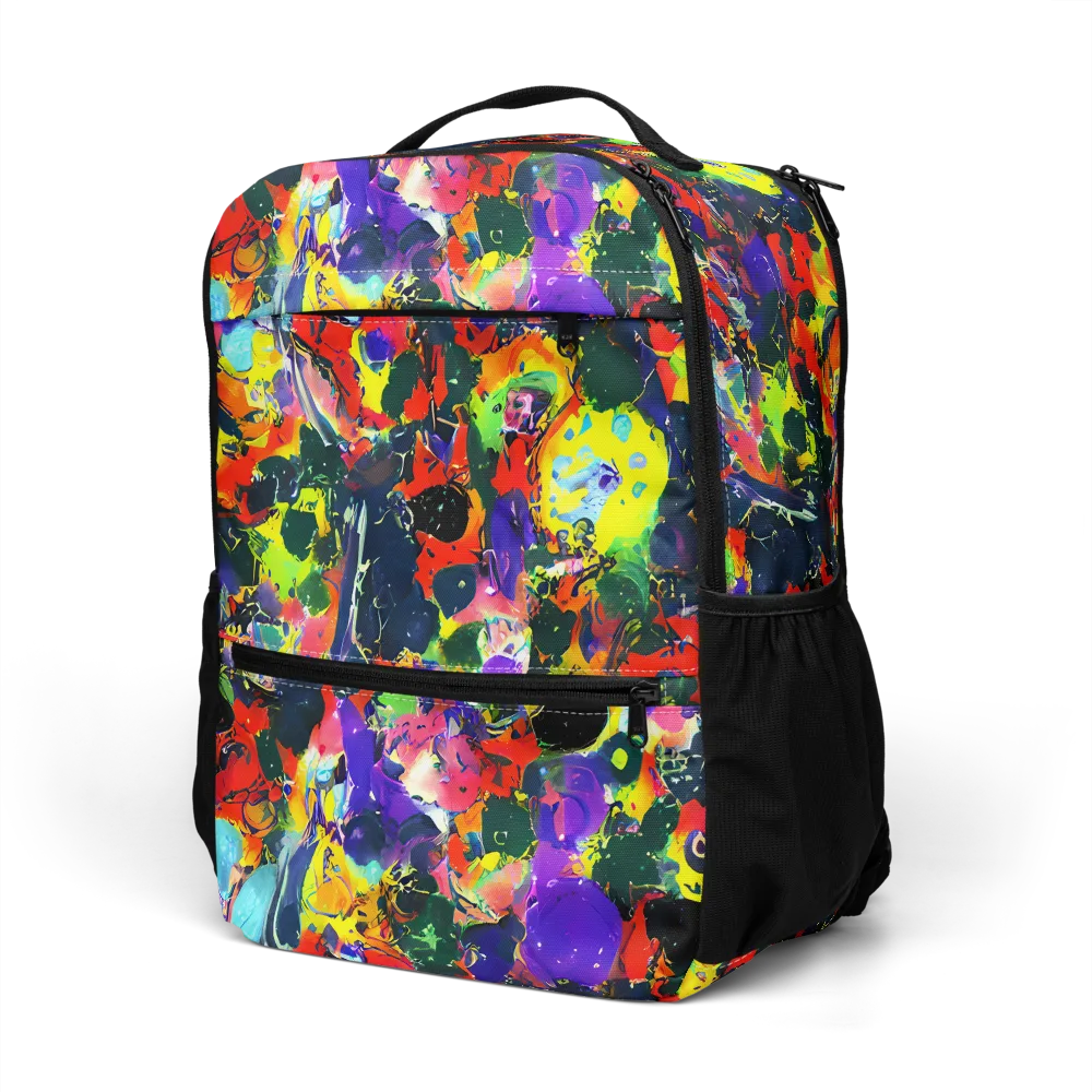 Electric Impasto on Utility Backpack — Left Front