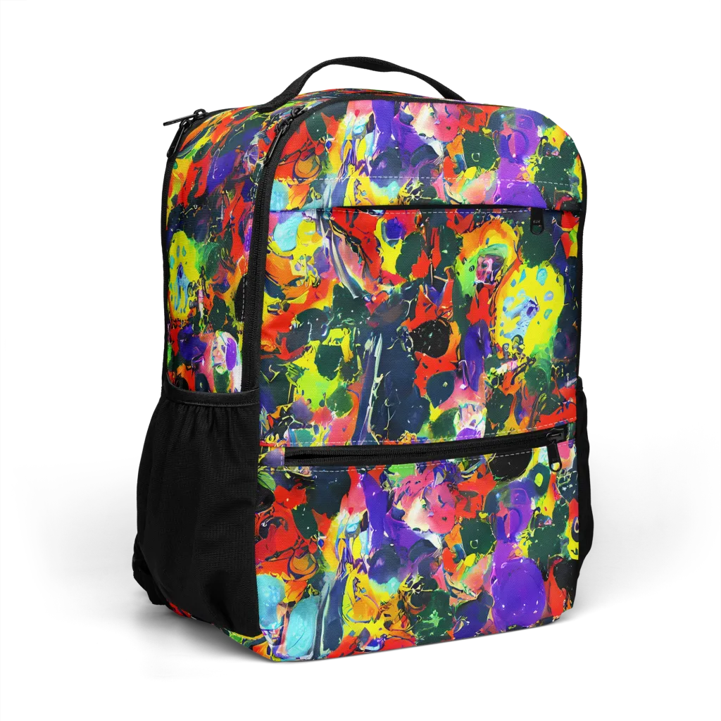 Electric Impasto on Utility Backpack — Right Front