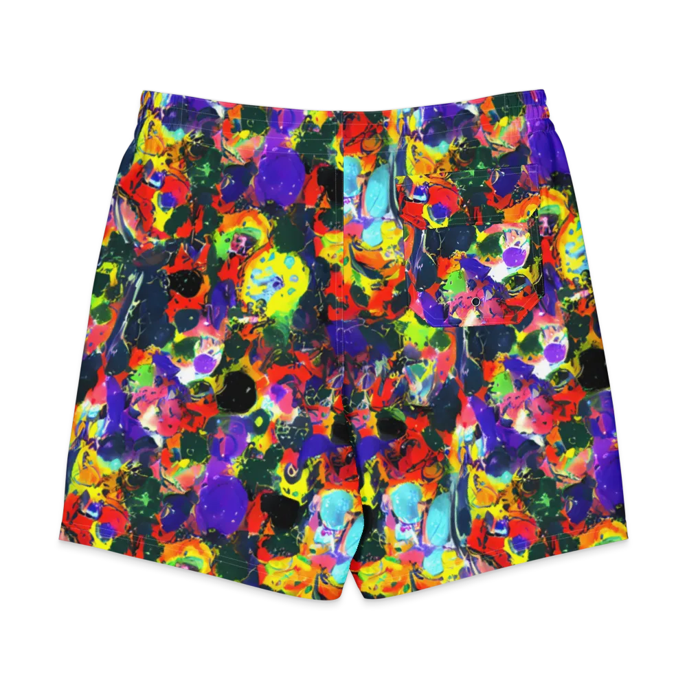 Electric Impasto on Men's Board Shorts — Back