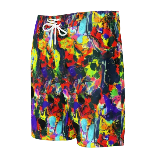 Electric Impasto on a Men's Board Shorts