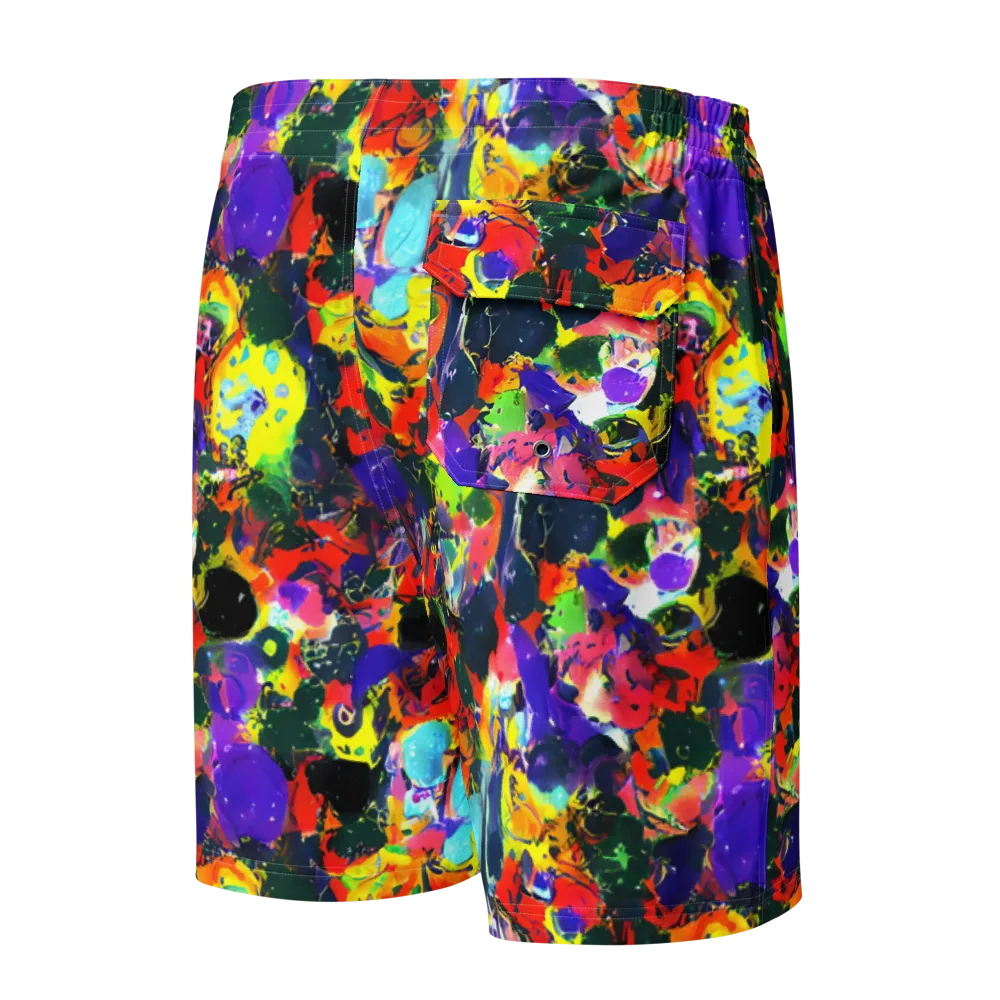 Electric Impasto on Men's Board Shorts — Back