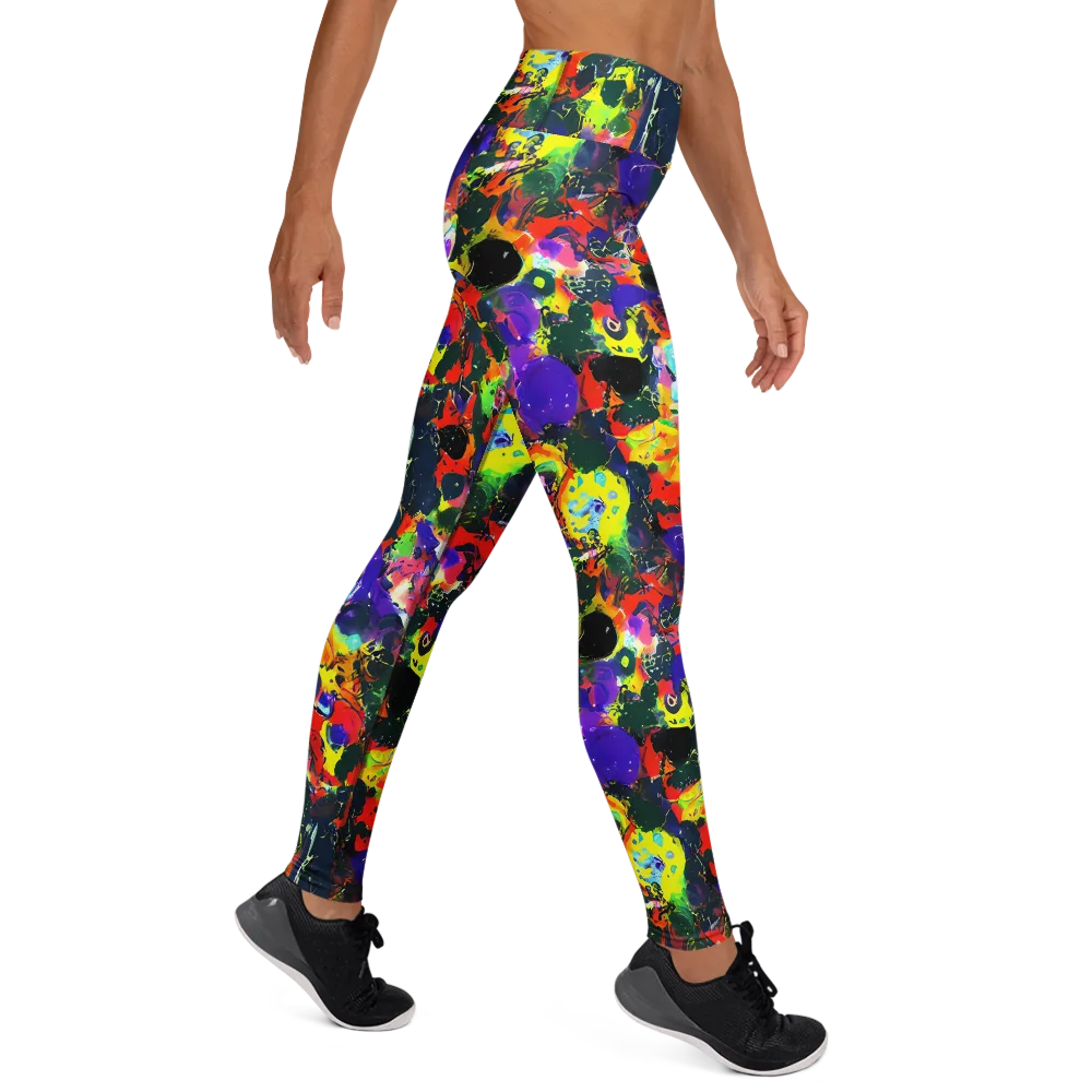 Electric Impasto on Yoga Leggings — Right