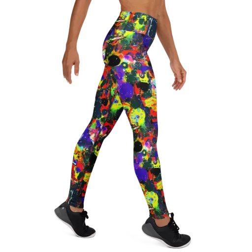 Electric Impasto on a Yoga Leggings