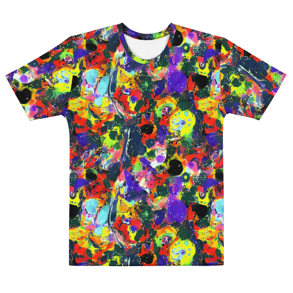 Electric Impasto on Men's Cotton Crew Neck T-Shirt — Front