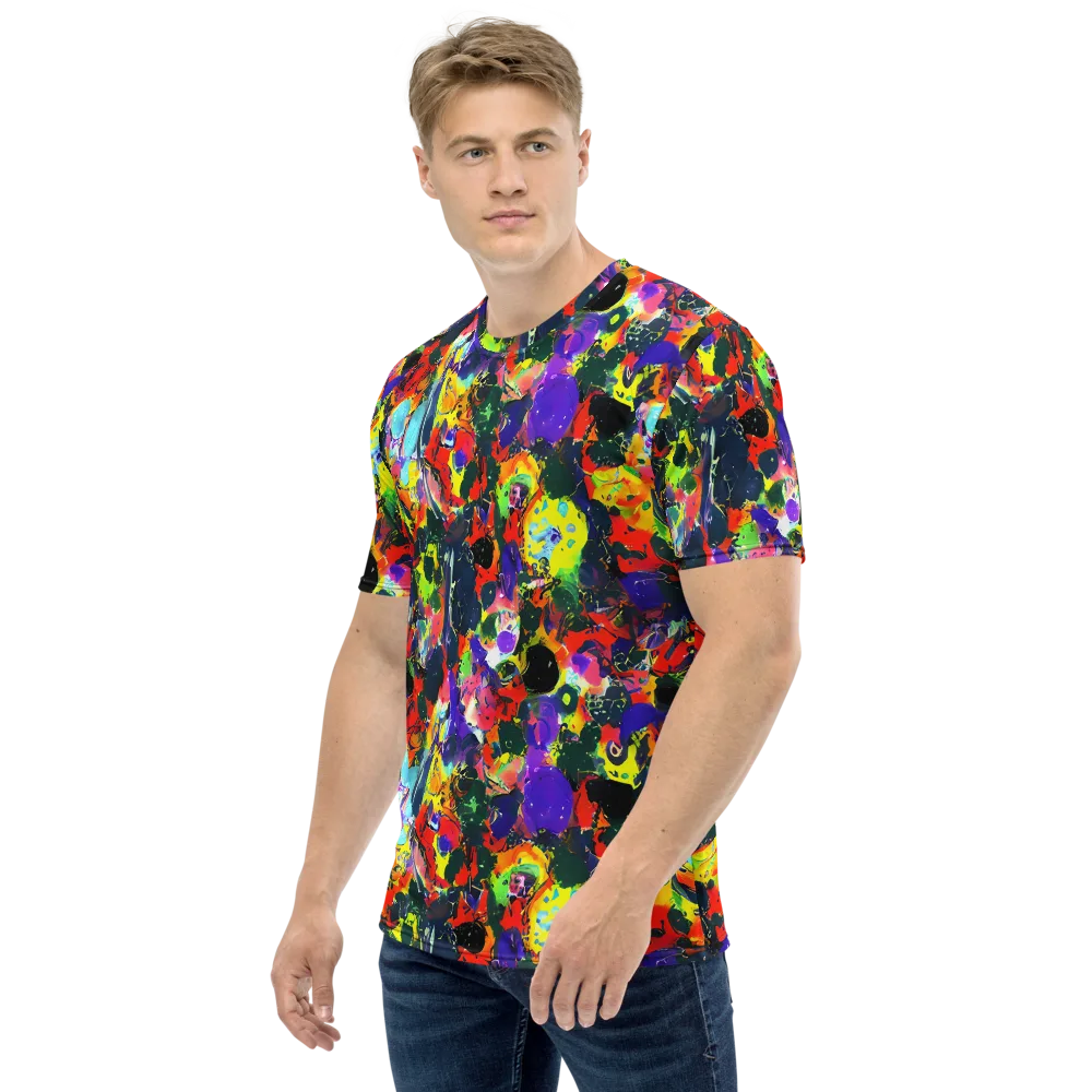 Electric Impasto on Men's Crew Neck T-Shirt — Left