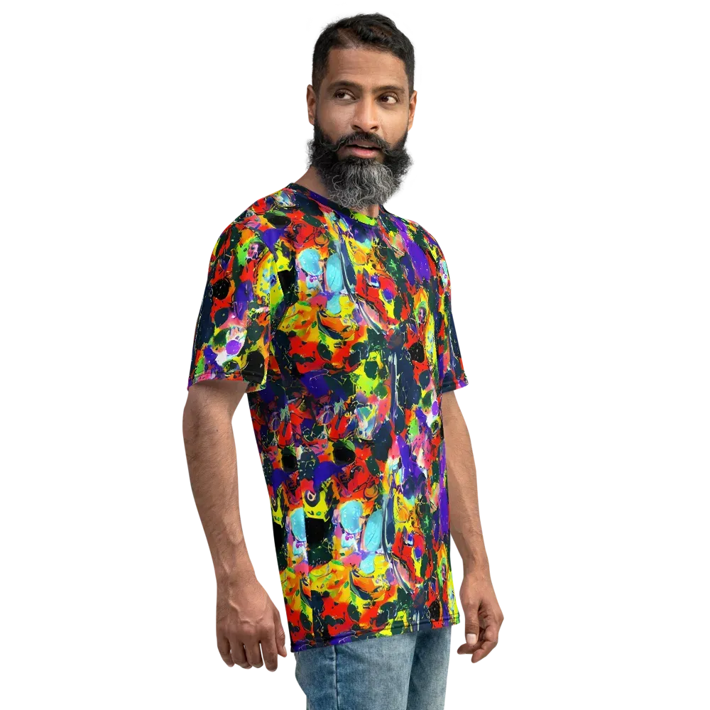 Electric Impasto on Men's Crew Neck T-Shirt — Right