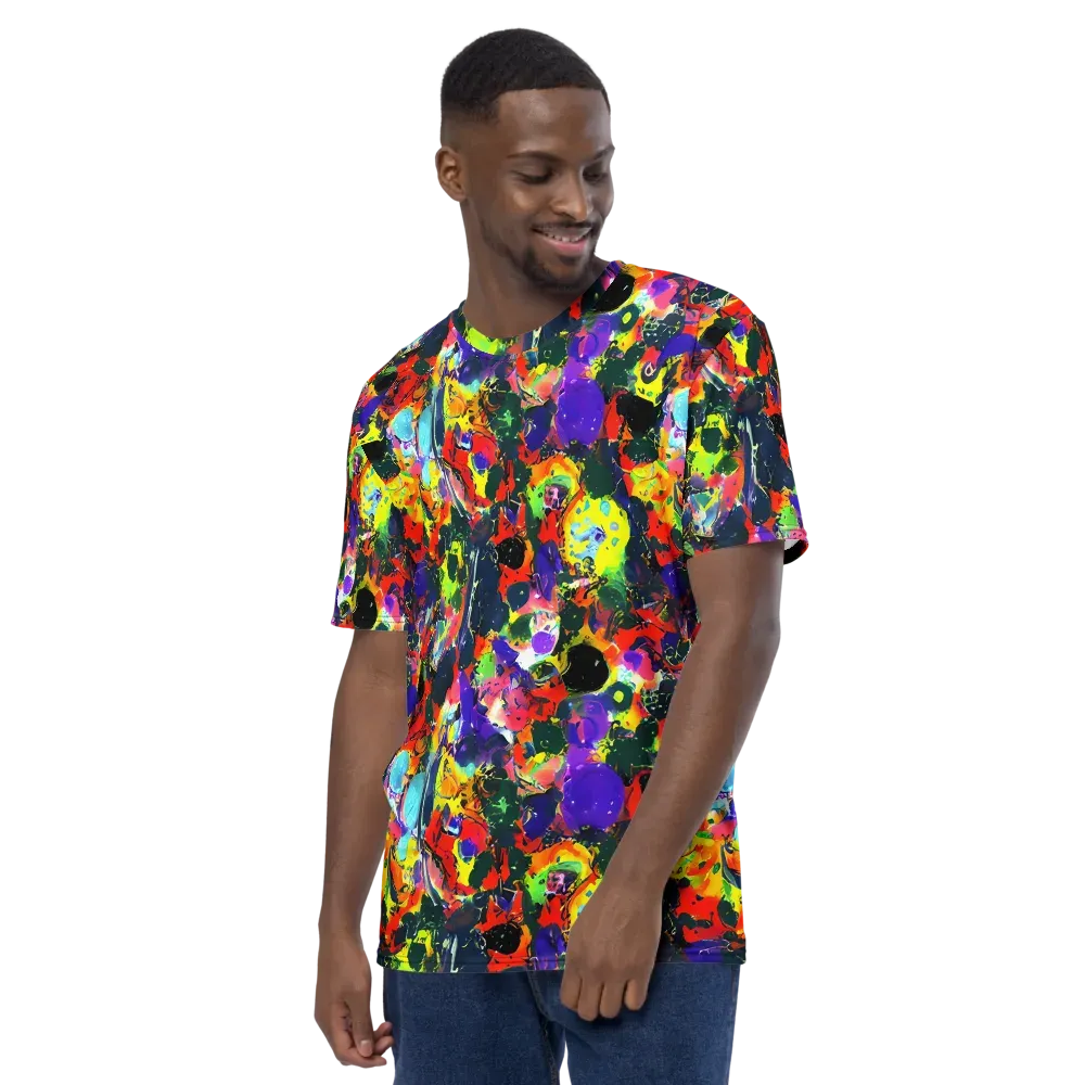 Electric Impasto on Men's Crew Neck T-Shirt — Left