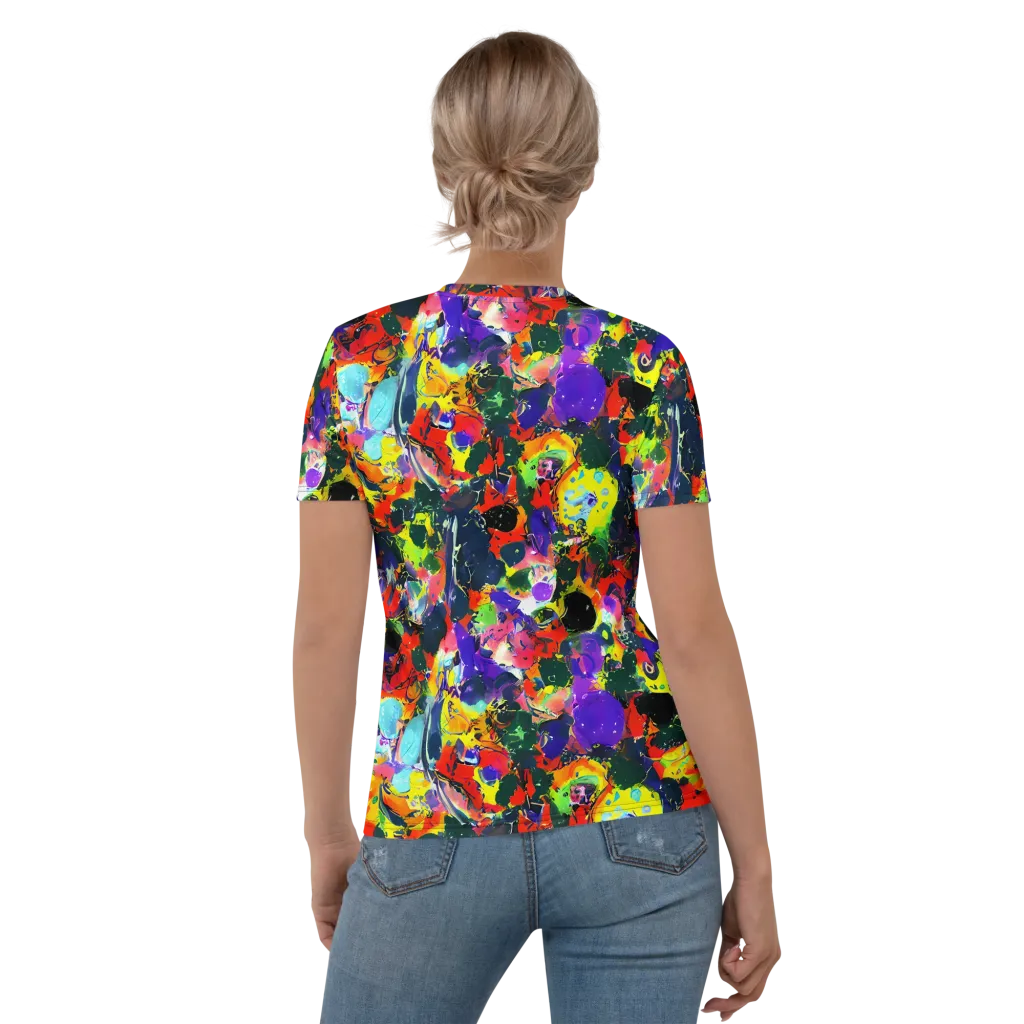 Electric Impasto on Women's Crew Neck T-Shirt — Back