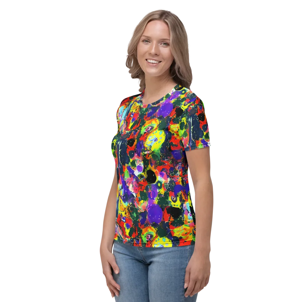Electric Impasto on Women's Crew Neck T-Shirt — Left