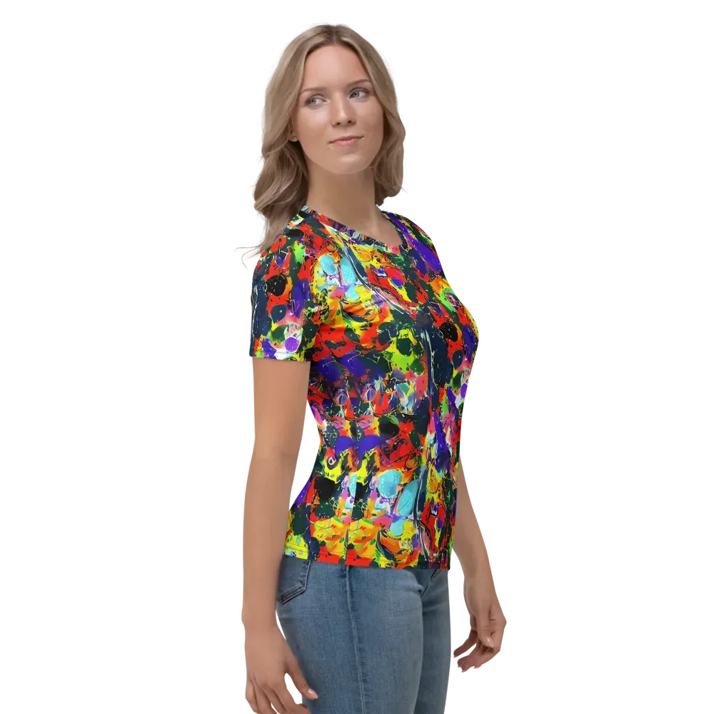 Electric Impasto on Women's Crew Neck T-Shirt — Right