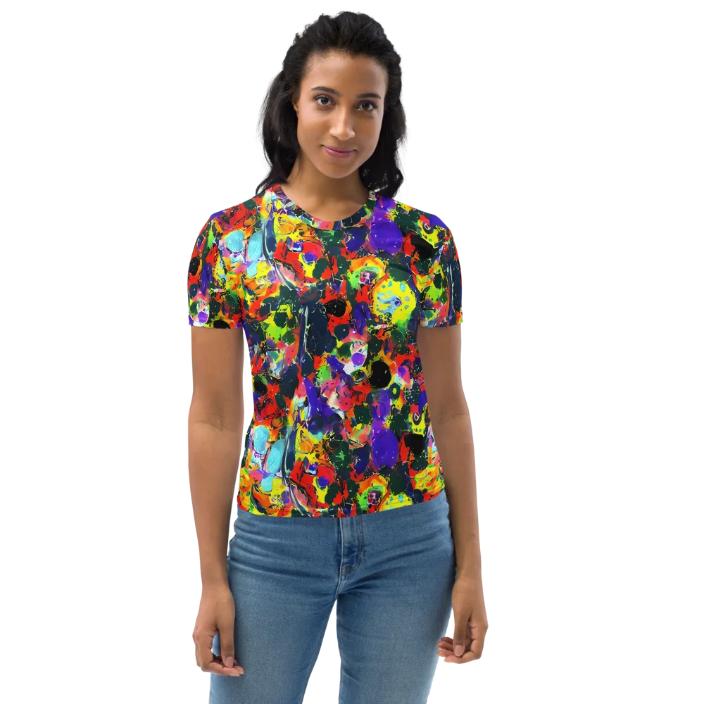 Electric Impasto on Women's Crew Neck T-Shirt — Front