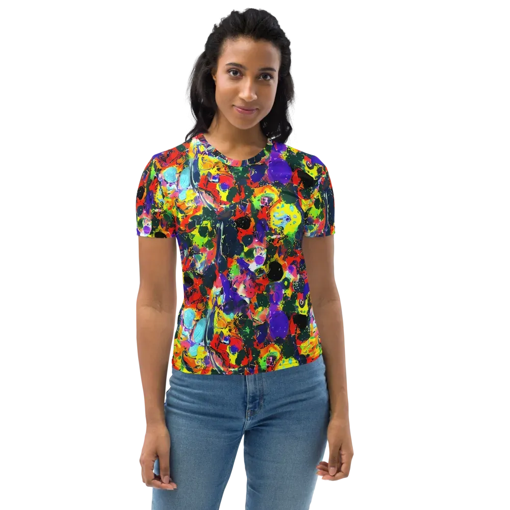 Electric Impasto on Women's Crew Neck T-Shirt — Front