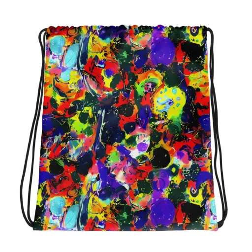 Electric Impasto on a Drawstring Bag