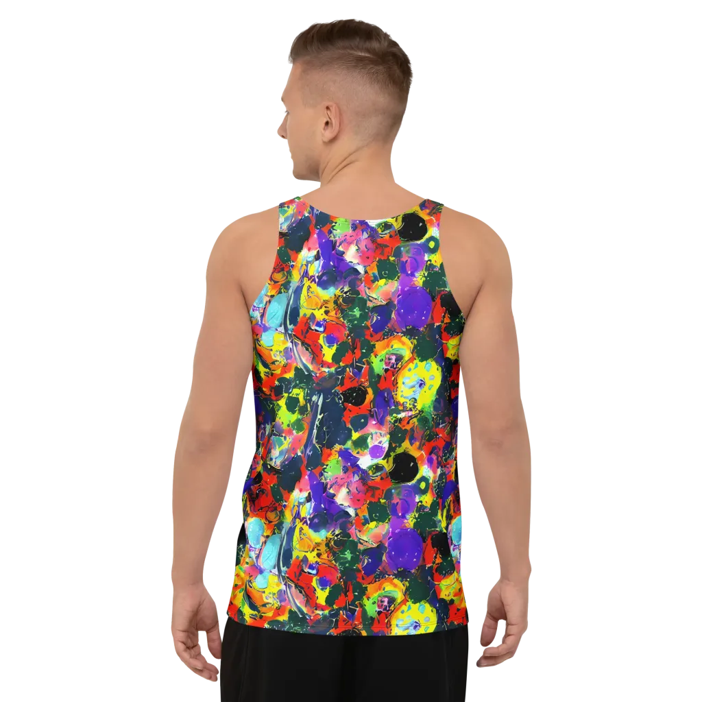 Electric Impasto on Men's Tank Top — Back