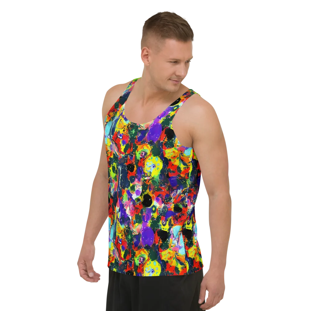 Electric Impasto on Men's Tank Top — Left Front