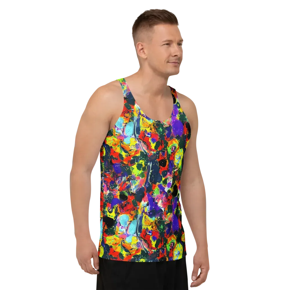 Electric Impasto on Men's Tank Top — Right Front