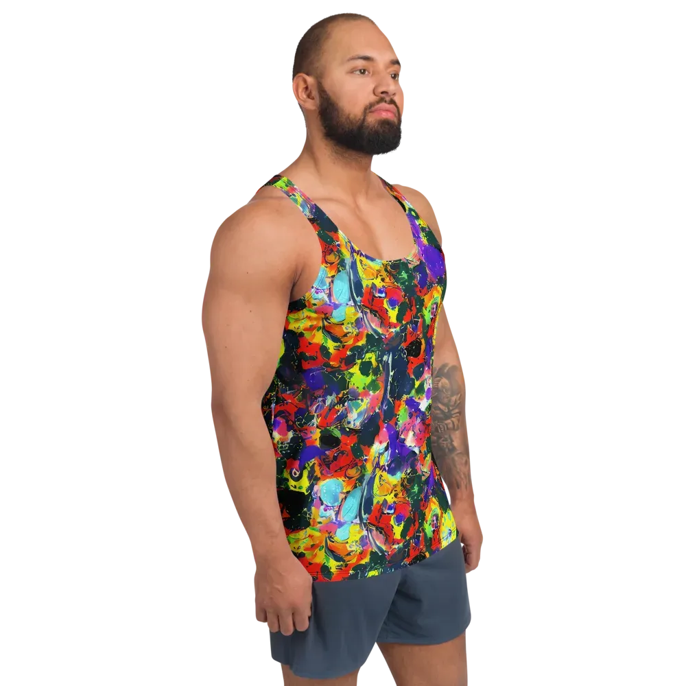 Electric Impasto on Men's Tank Top — Right Front