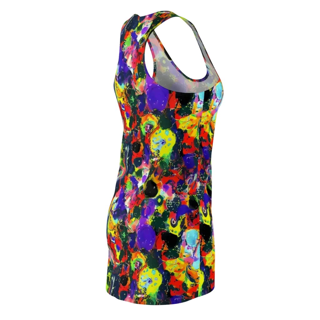Electric Impasto on Racerback Dress — Back Side