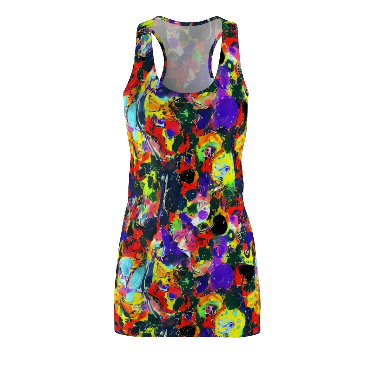 Electric Impasto on Racerback Dress — Front