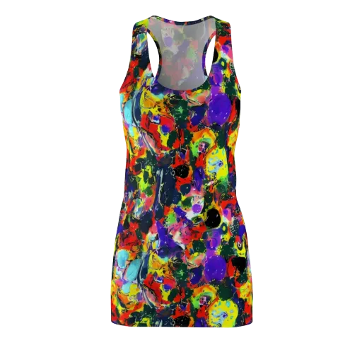 Electric Impasto on a Racerback Dress