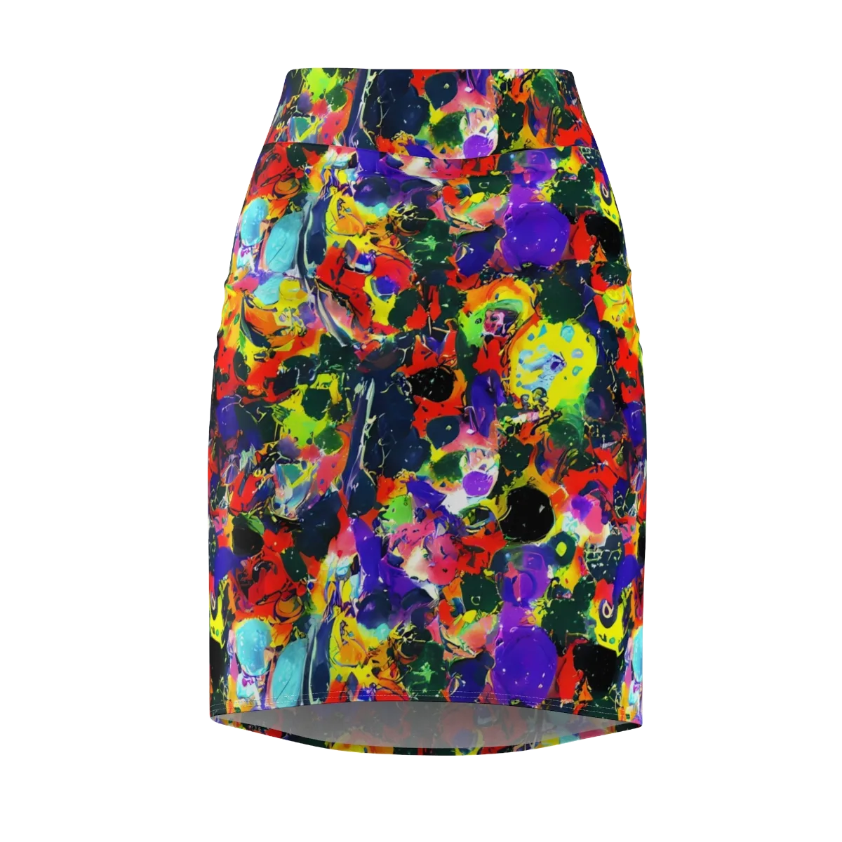 Electric Impasto on Pencil Skirt — Front