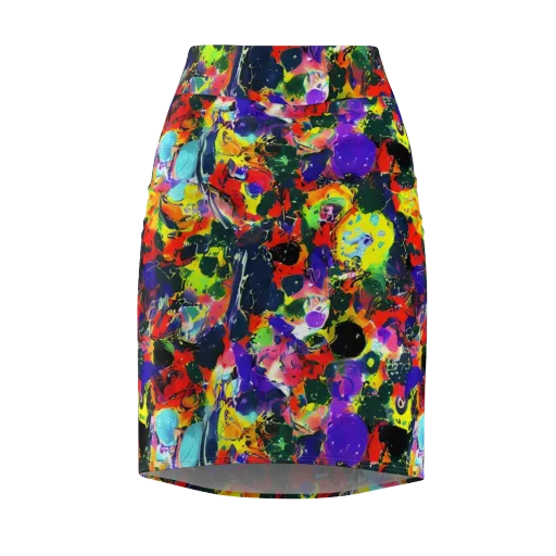 Electric Impasto on a Pencil Skirt