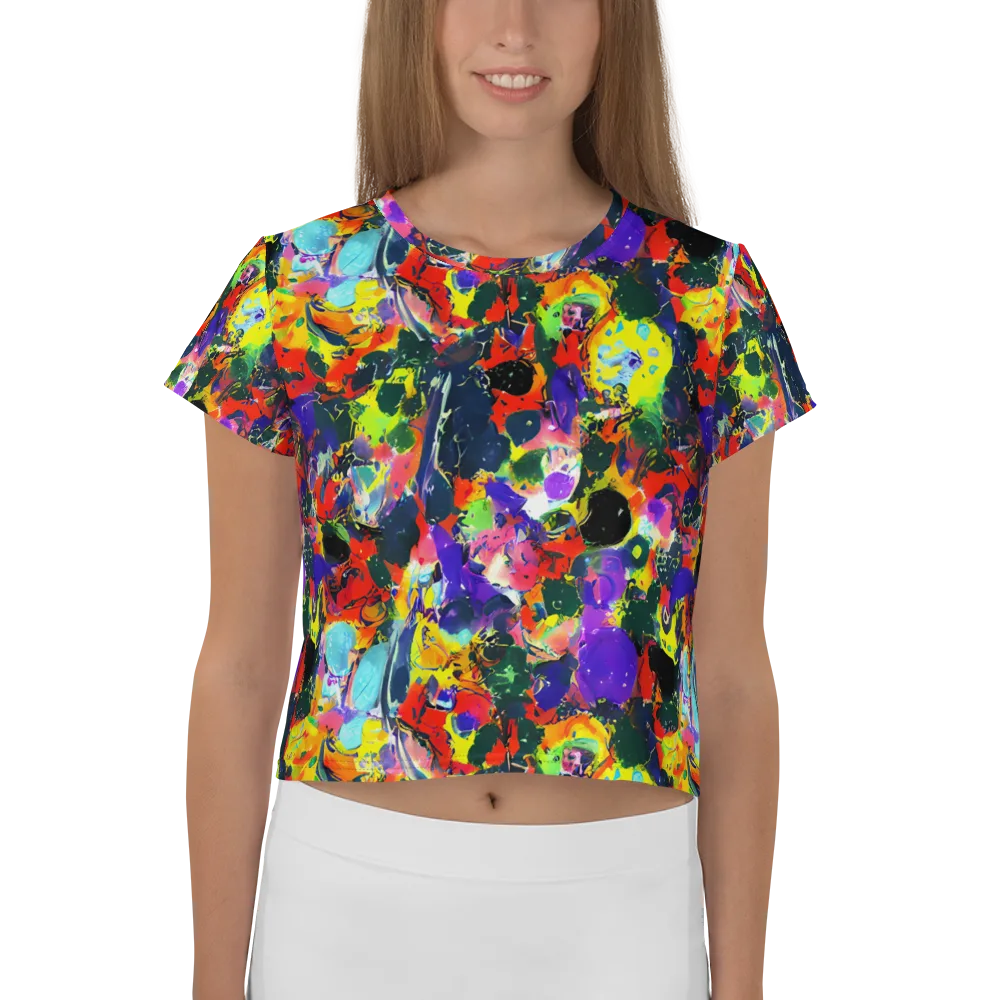 Electric Impasto on Crop Tee — Front