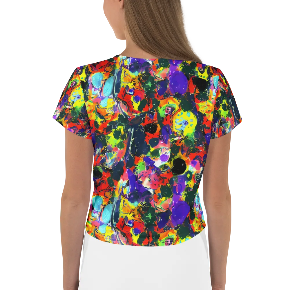 Electric Impasto on Crop Tee — Back