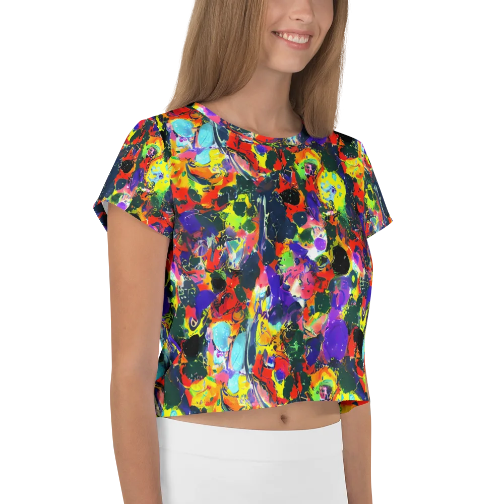 Electric Impasto on Crop Tee — Right