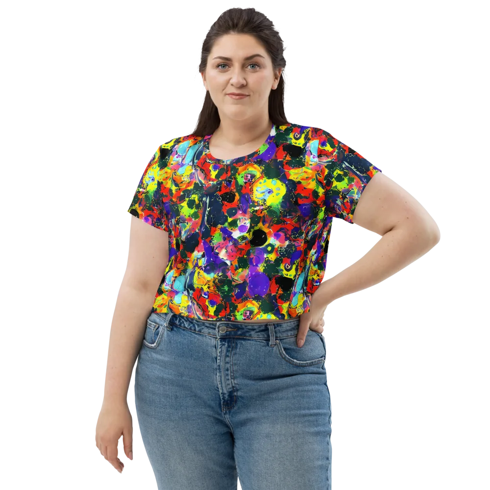 Electric Impasto on Crop Tee — Front