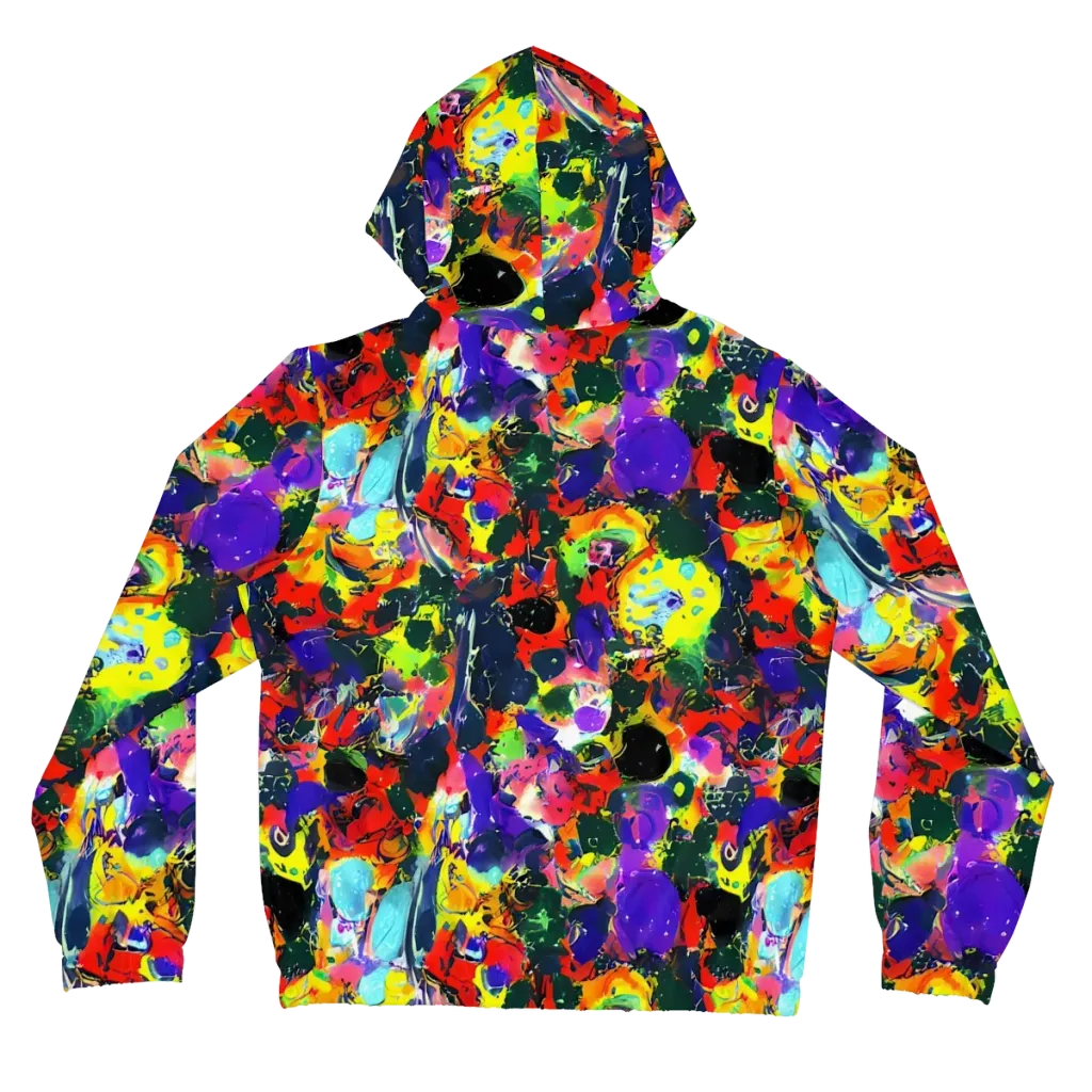 Electric Impasto on Women's Full-Zip Hoodie — Back