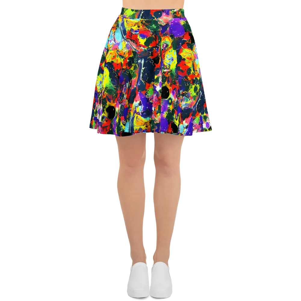 Electric Impasto on Skater Skirt — Front