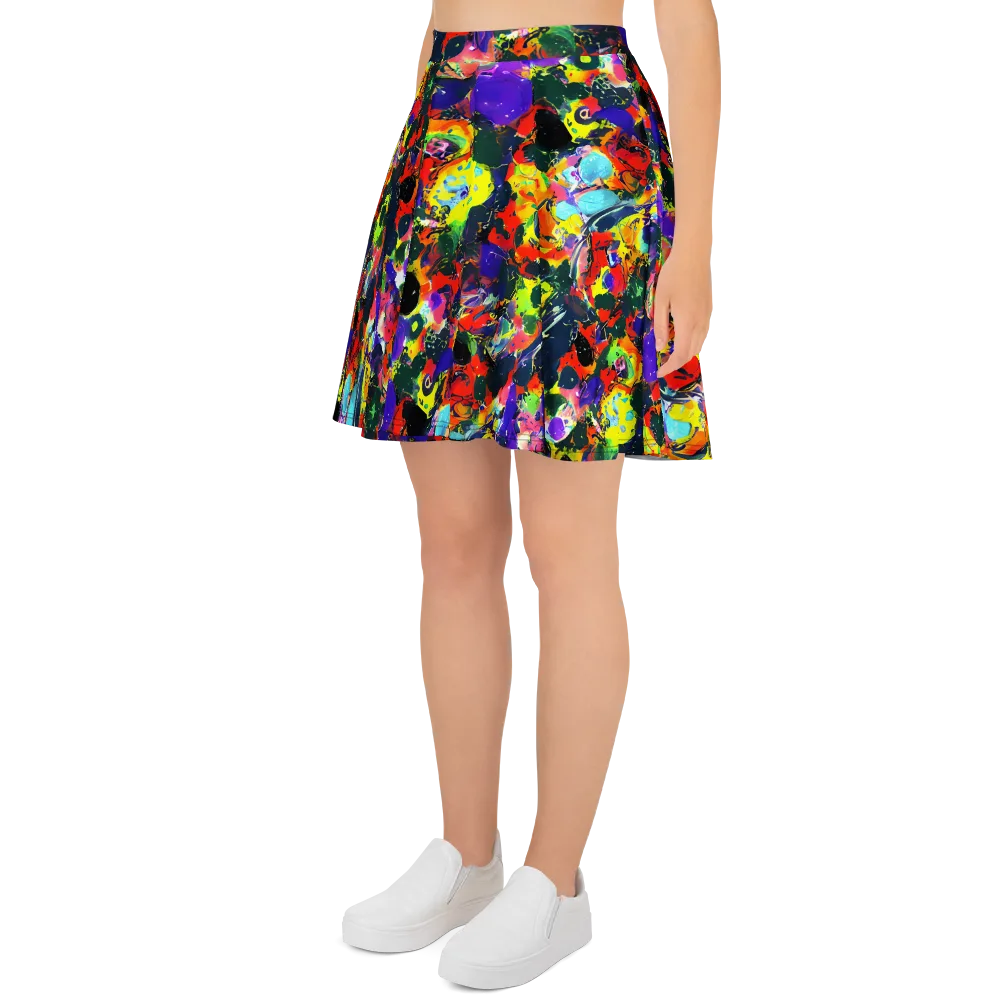 Electric Impasto on Skater Skirt — Left