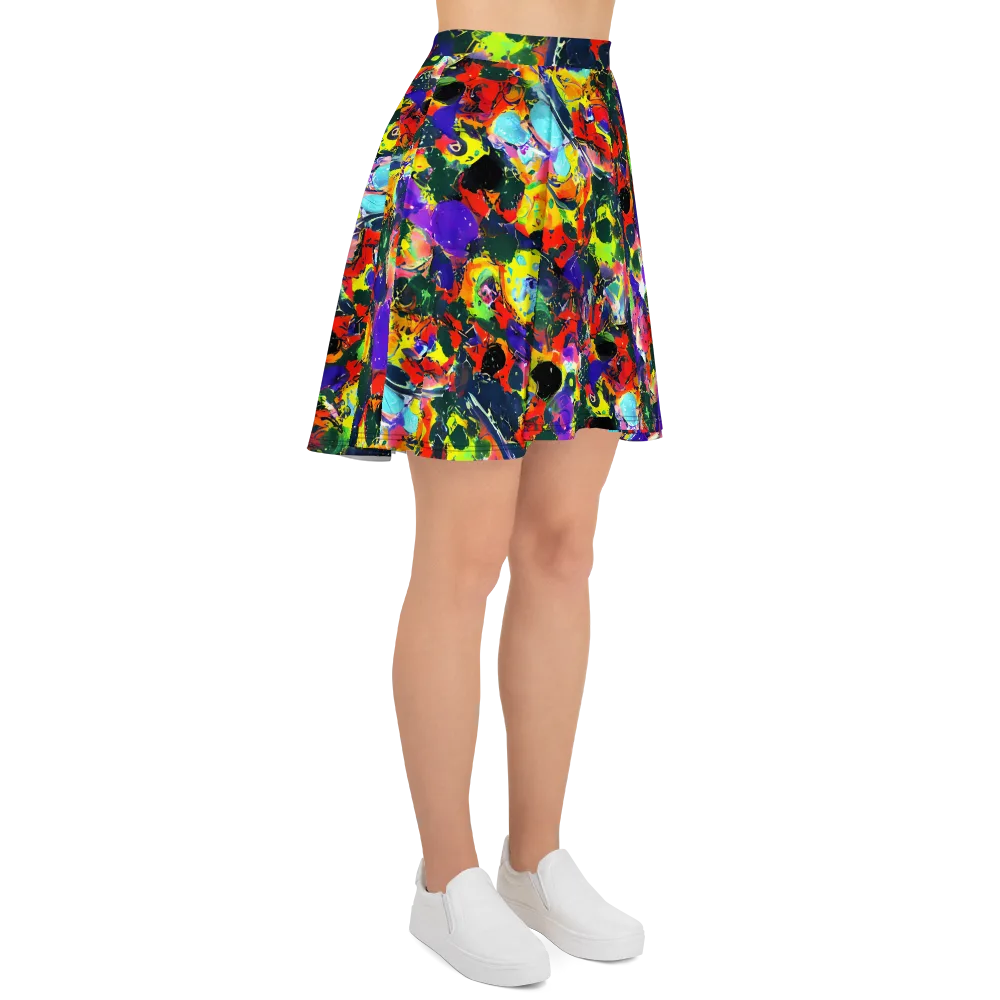 Electric Impasto on Skater Skirt — Right