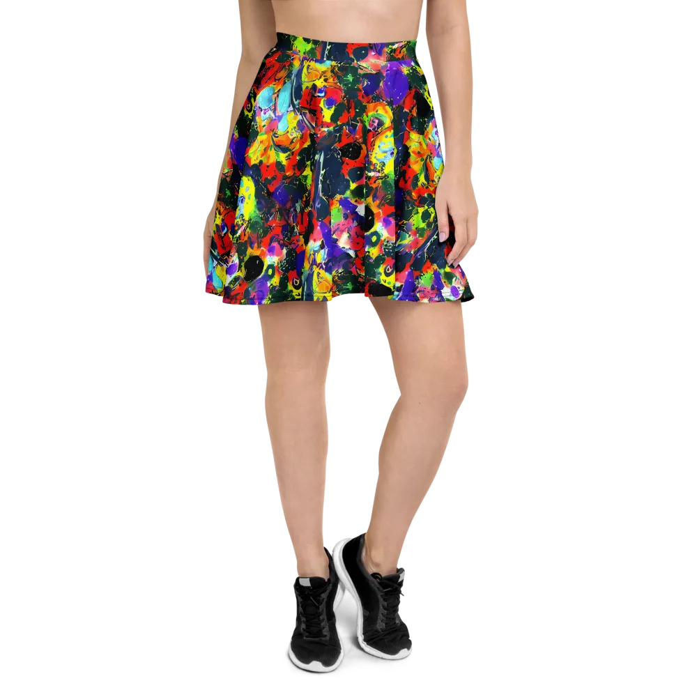 Electric Impasto on Skater Skirt — Front