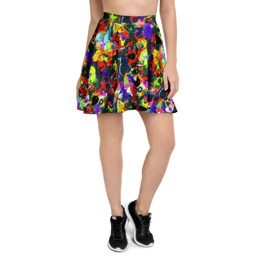 Electric Impasto on a Skater Skirt