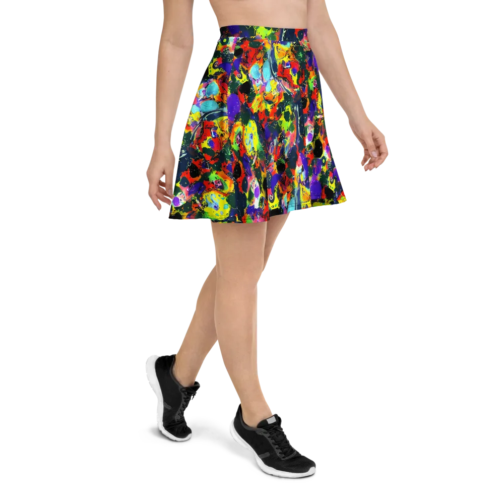 Electric Impasto on Skater Skirt — Right