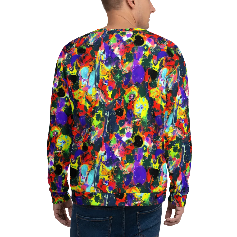 Electric Impasto on Sweatshirt — Back