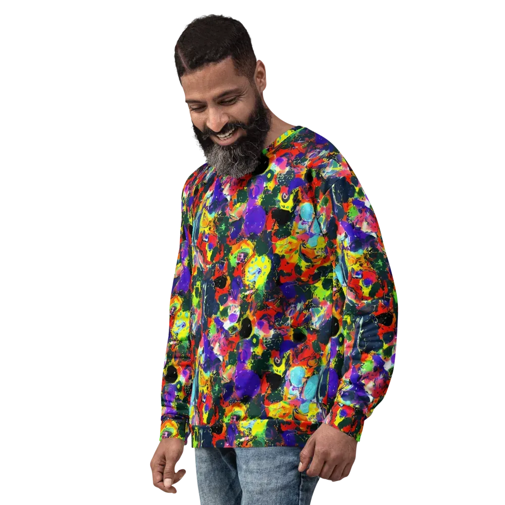 Electric Impasto on Sweatshirt — Left Front