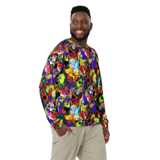 Electric Impasto on a Sweatshirt