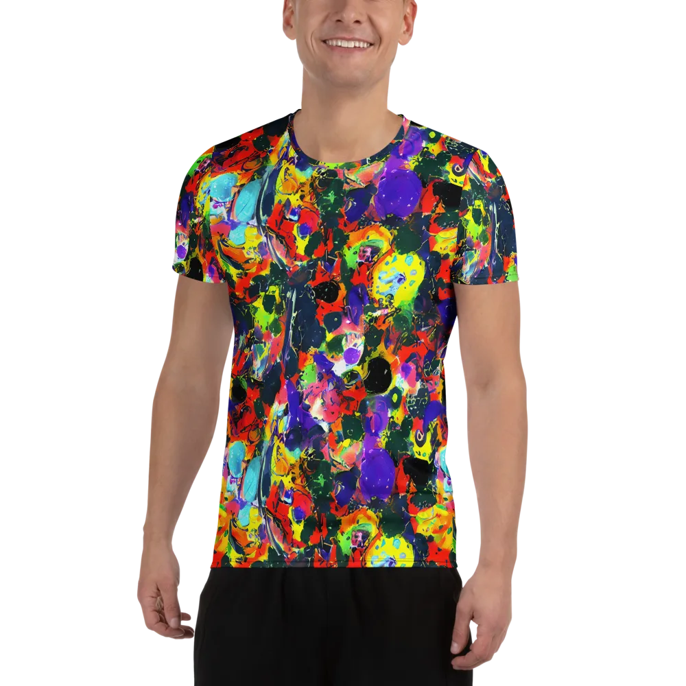 Electric Impasto on Men's Athletic T-Shirt — Front