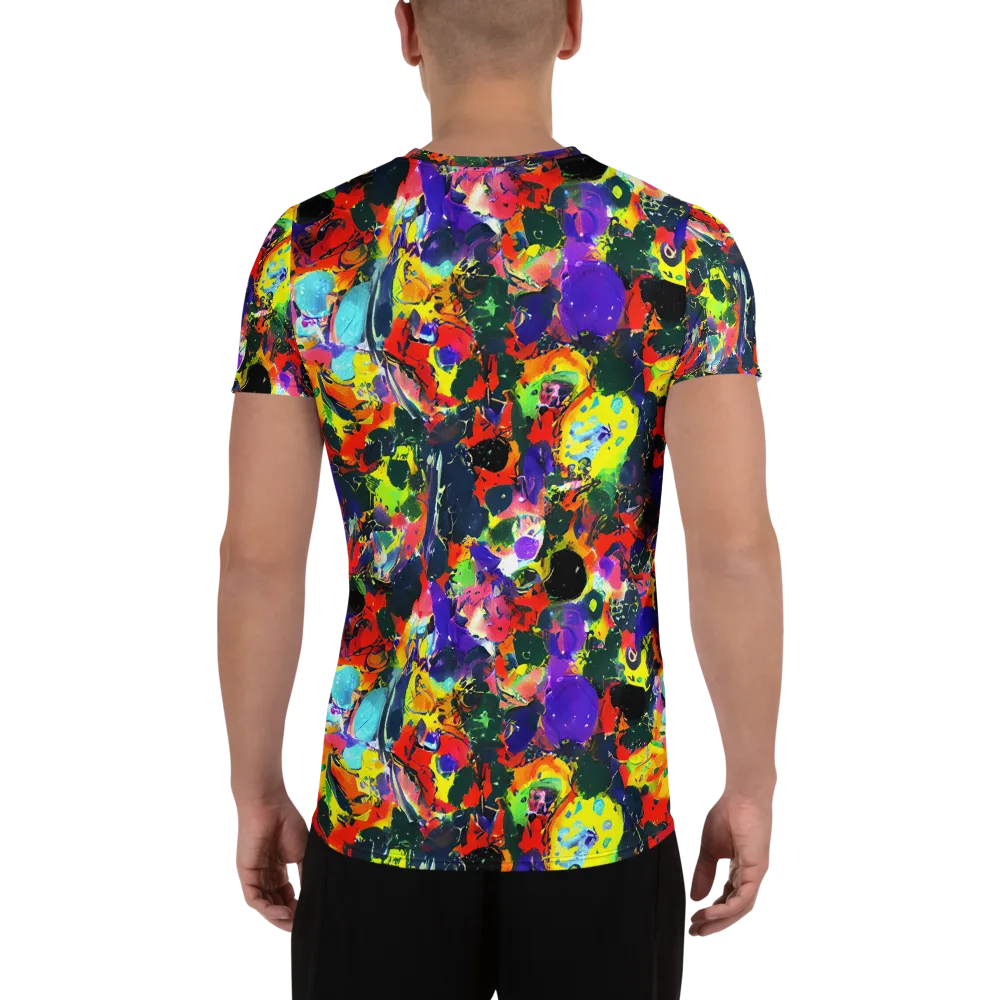 Electric Impasto on Men's Athletic T-Shirt — Back